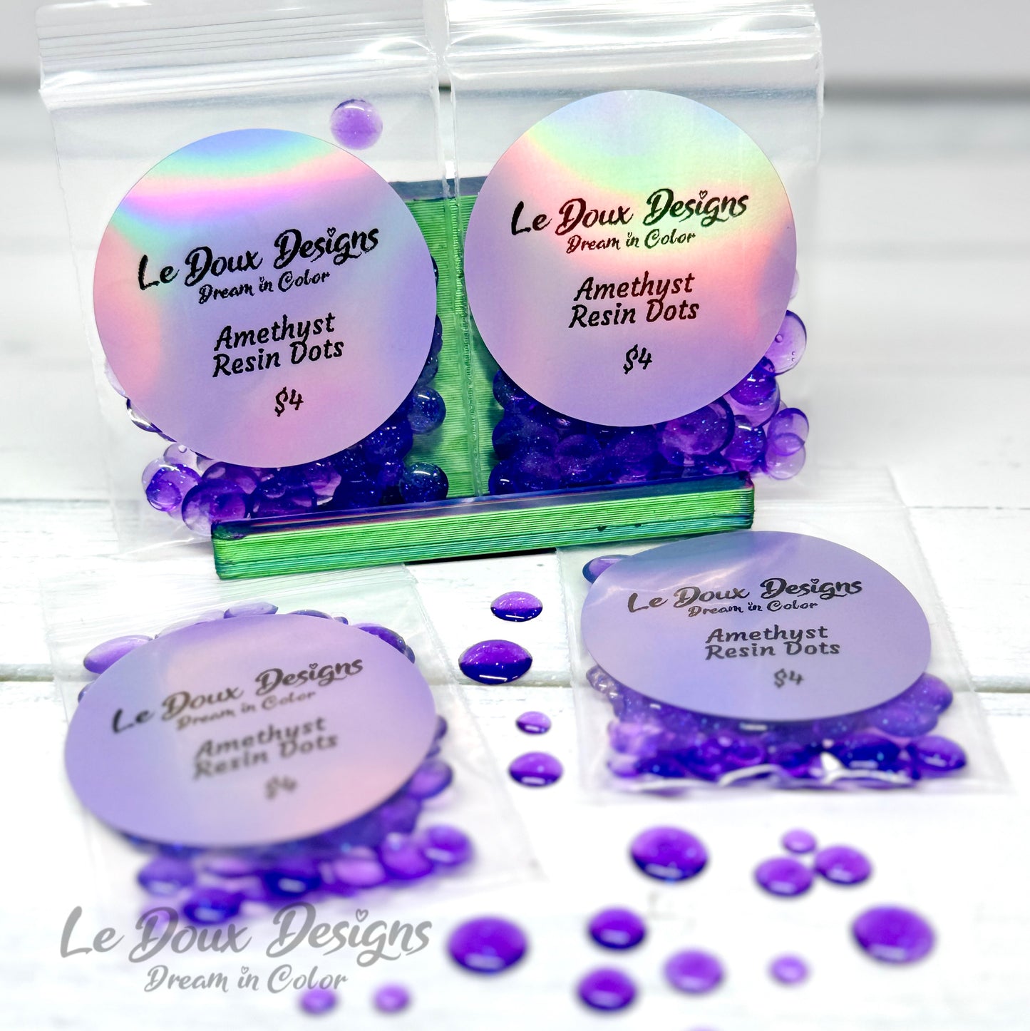 Amethyst Resin Dots