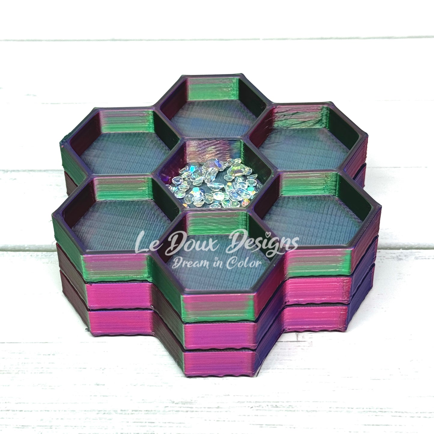 Stackable Bling Tray(3 pack)- Multicolored