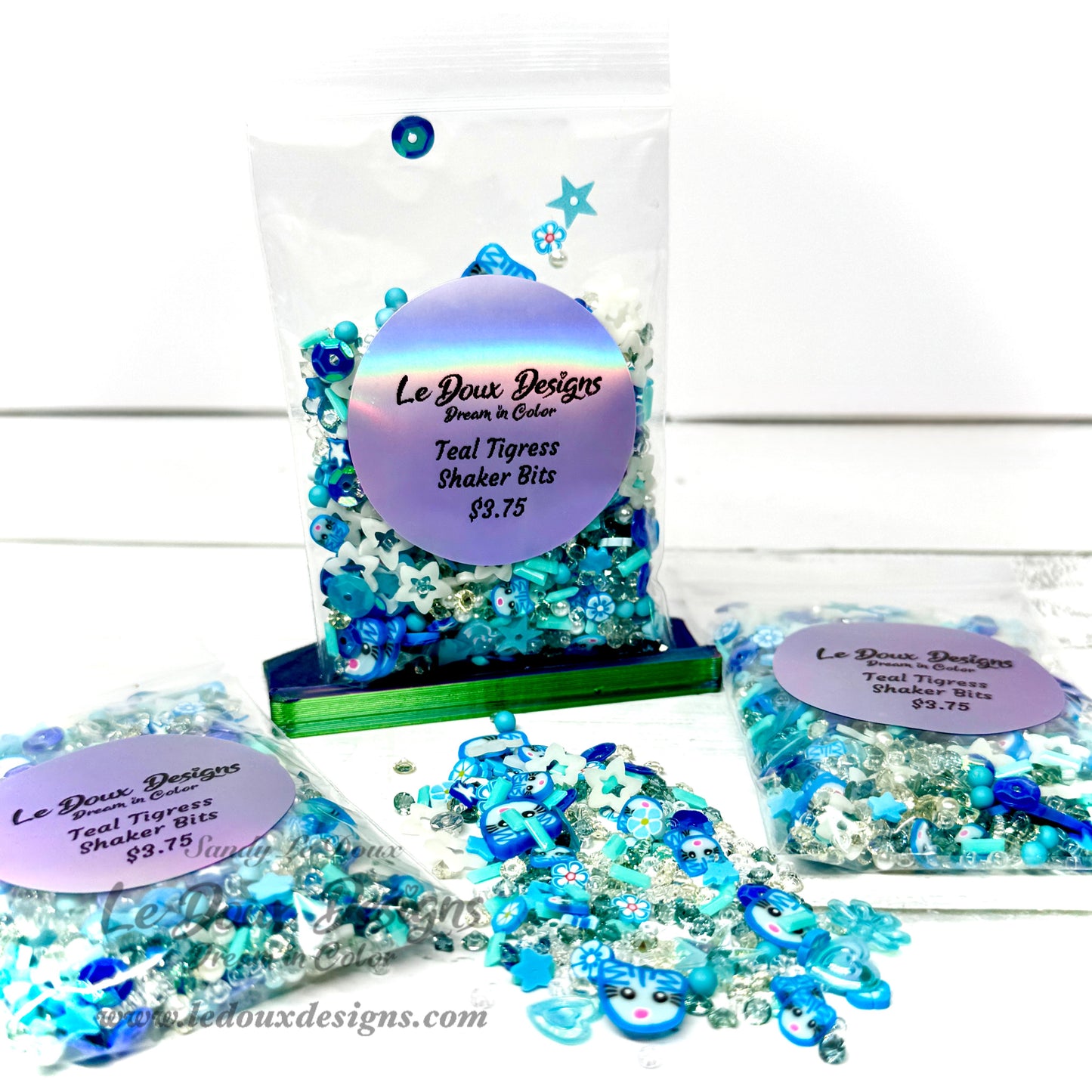 Teal Tigress Shaker Bits