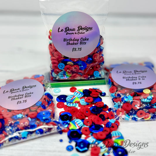Birthday Cake Shaker Bits
