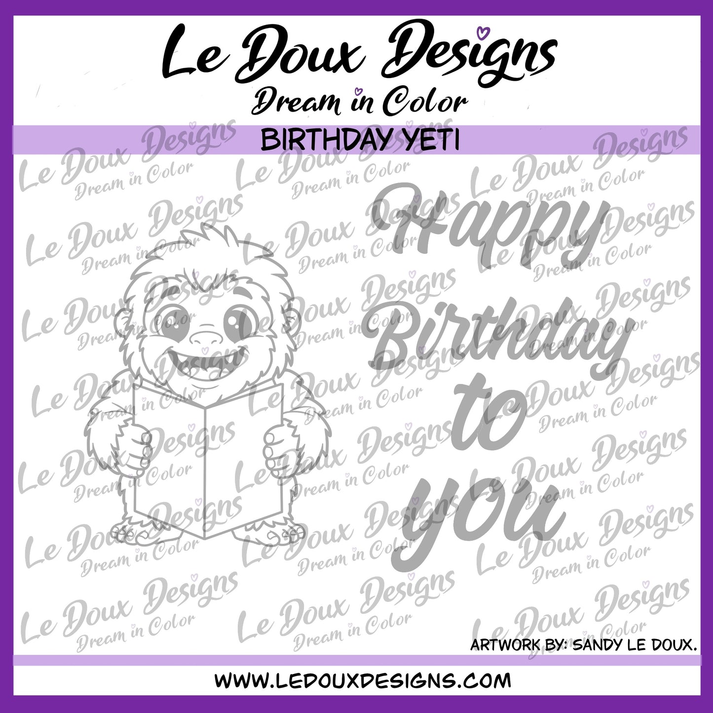 Birthday Yeti Digital set
