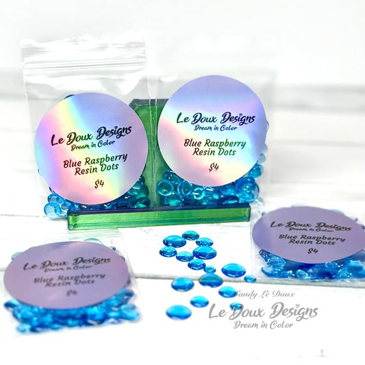 Blue Raspberry Resin Dots