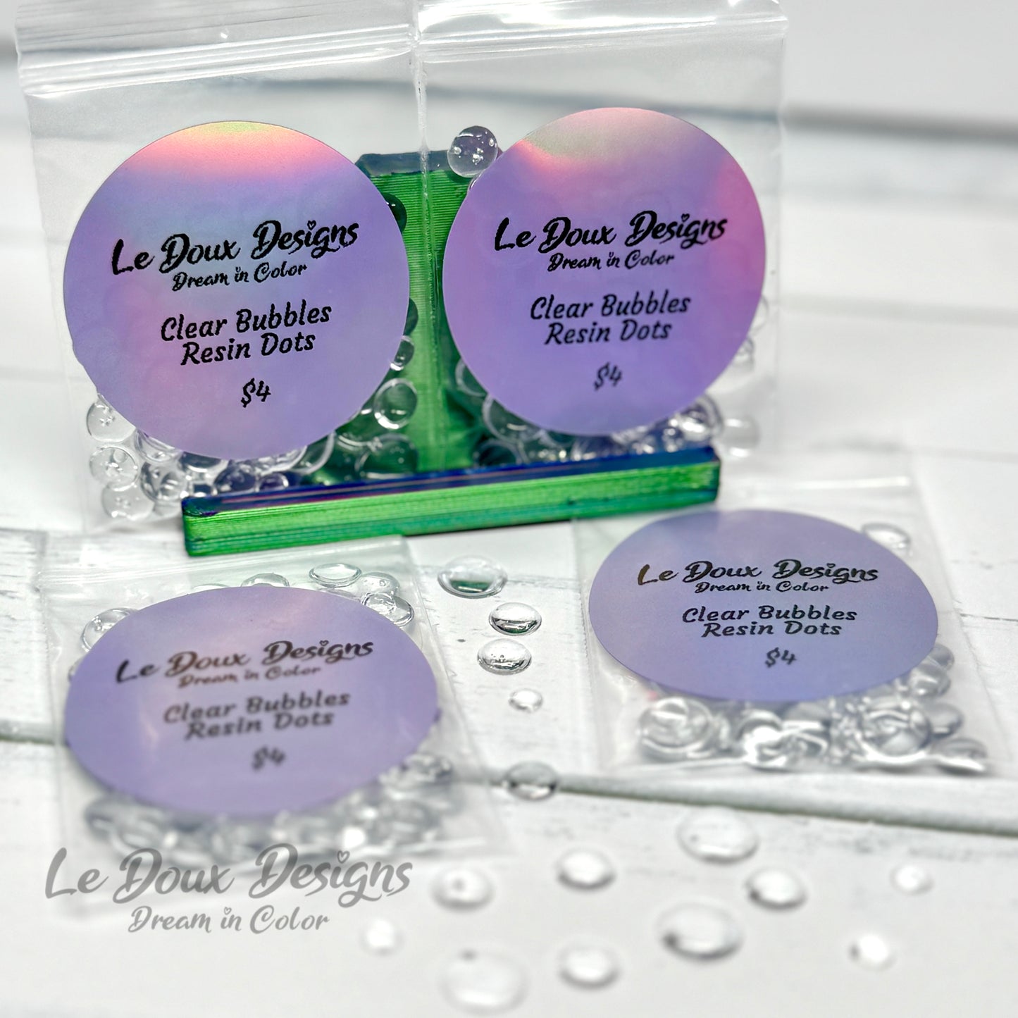 Clear Bubbles Resin Dots