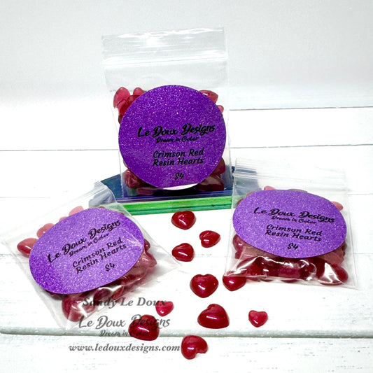 Crimson Hearts Resin Dots