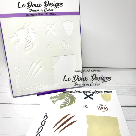 Dungeon Elements Stencil