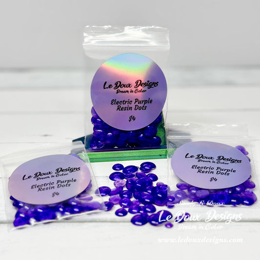 Electric Purple Resin Dots