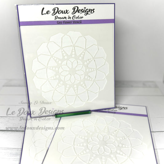 Geo Flower Stencil