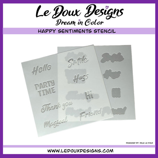 Happy Sentiment Stencil