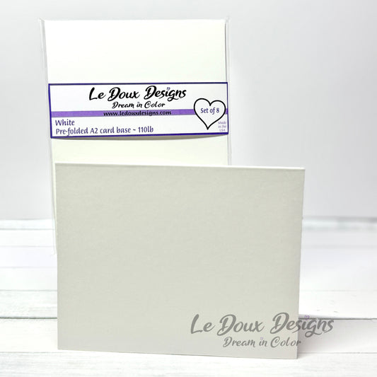 White Pre Folded A2 Card Base