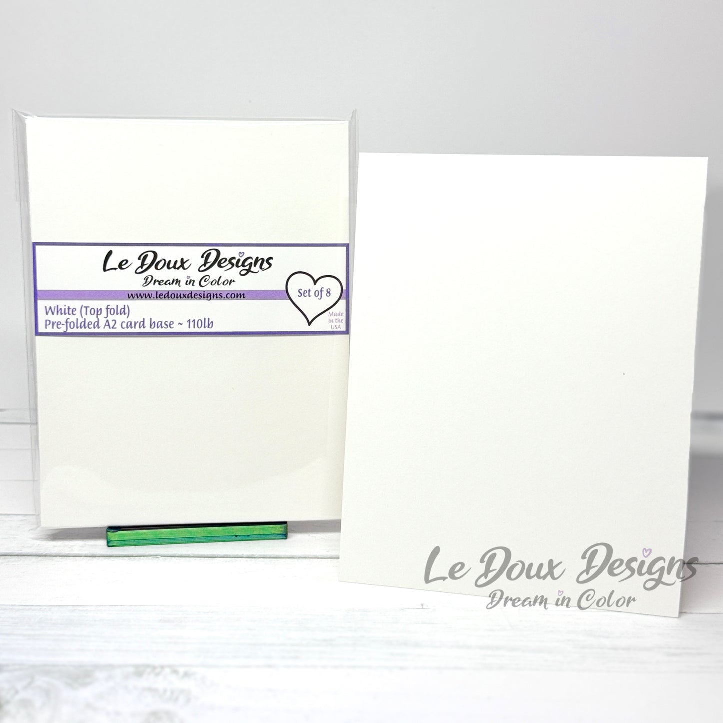 White Pre Folded A2 Card Base(Top fold)