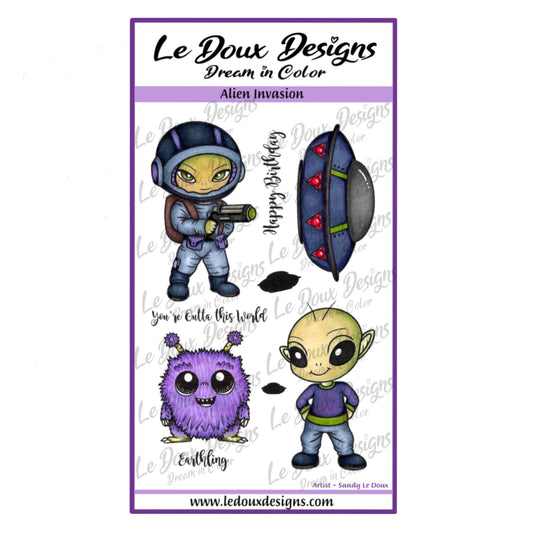Alien Invasion Stamp set