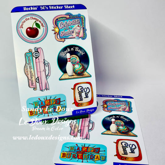 Rockin' 50s Sticker Sheet