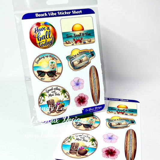 Beach Vibes Sticker Sheet