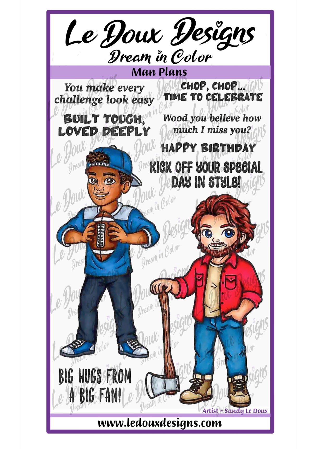 Man Plans Stamp Set