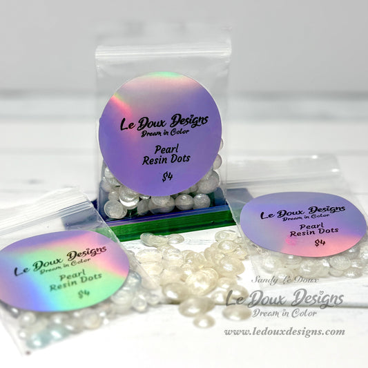 Pearl White Resin Dots
