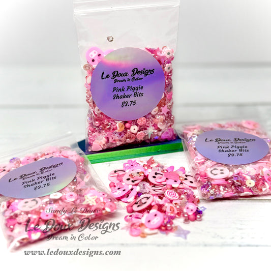 Pink Piggie Shaker Bits