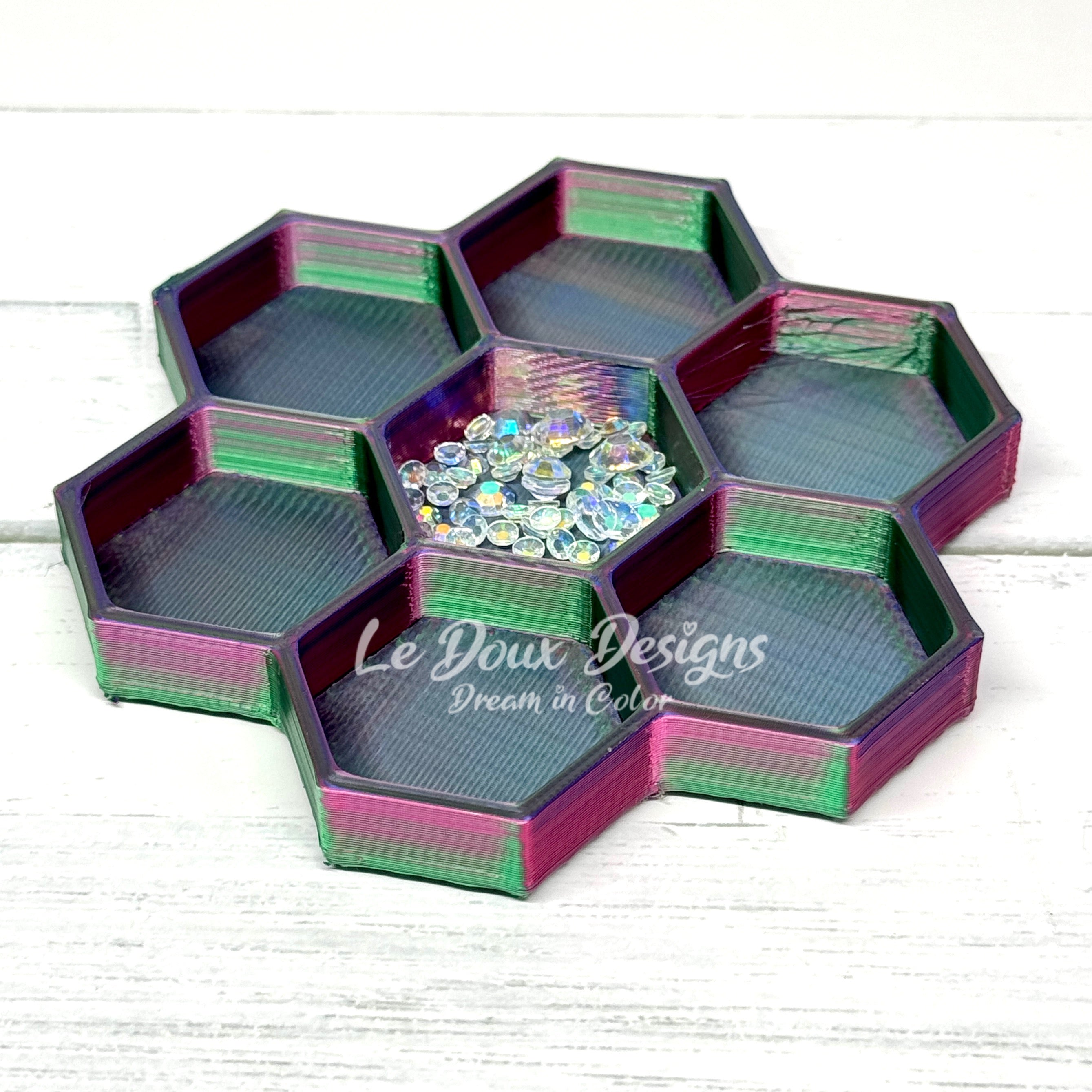 Stackable Try Designs Stackable Bling Tray(Single)- Multicolored – Le Doux Designs