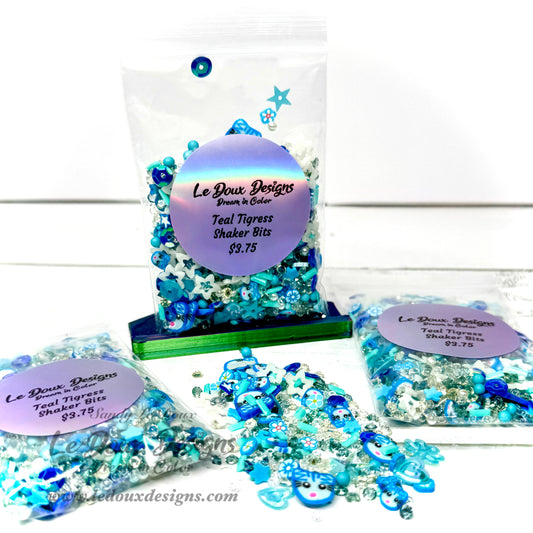 Teal Tigress Shaker Bits
